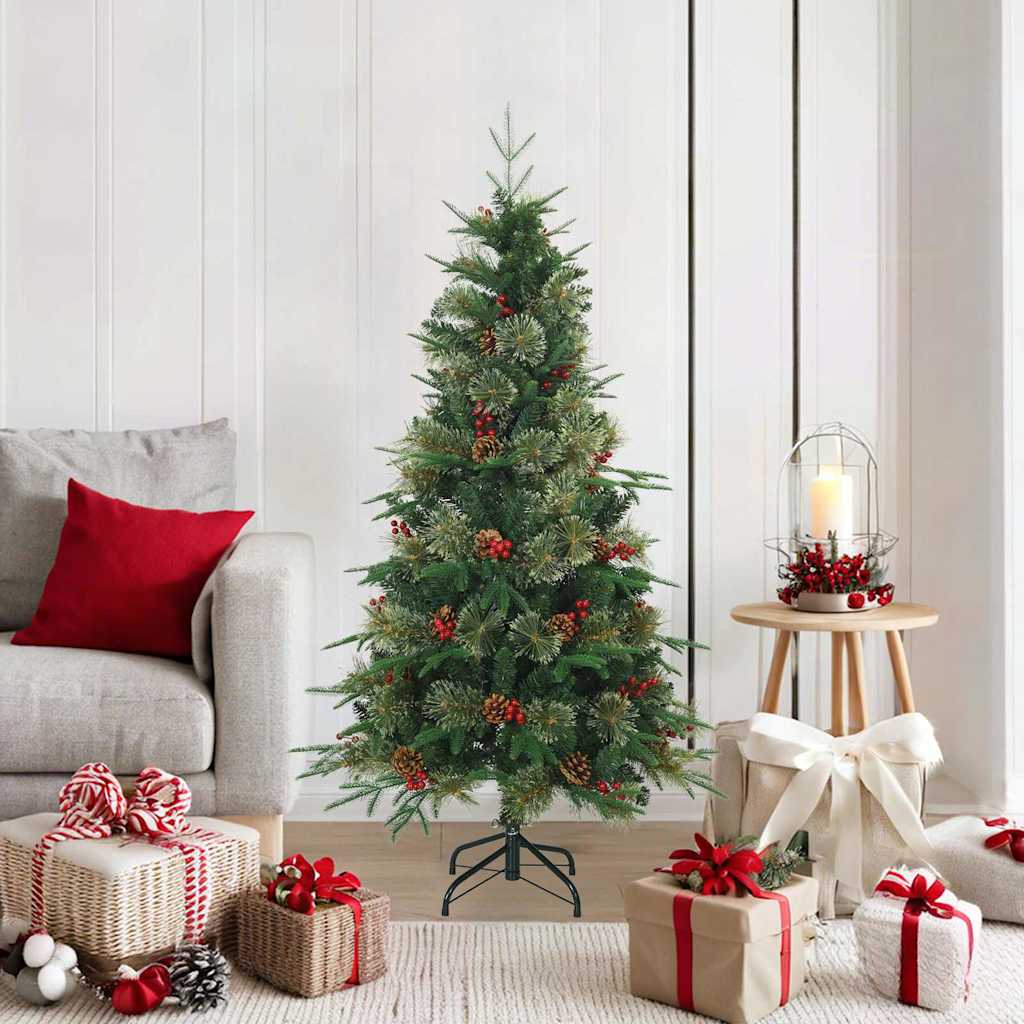 Artificial Hinged Christmas Tree Green 150 cm PVC, PE and Steel